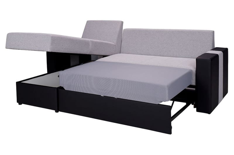 Aden Hjørnesofa Venstre - Grå/Svart - Møbler - Sofaer - Skinnsofaer
