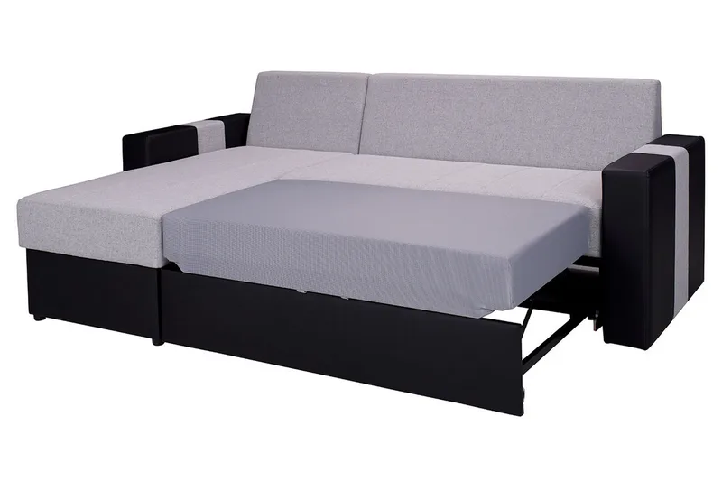 Aden Hjørnesofa Venstre - Grå/Svart - Møbler - Sofaer - Skinnsofaer