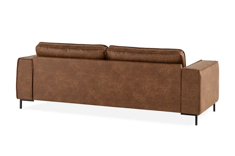 Akron 2,5-seter Sofa Bonded Lær - Brun - Møbler - Sofaer - Skinnsofaer