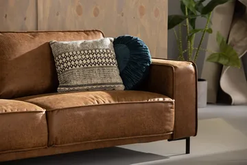 Akron 2,5-seter Sofa Bonded Lær - Brun - Møbler - Sofaer - Skinnsofaer