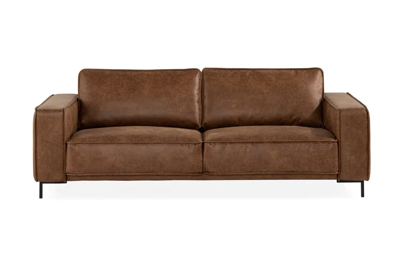 Akron 2,5-seter Sofa Bonded Lær, Brun