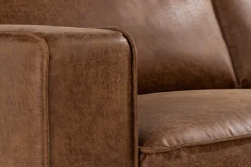 Akron 2,5-seter Sofa Bonded Lær - Brun - Møbler - Sofaer - Skinnsofaer