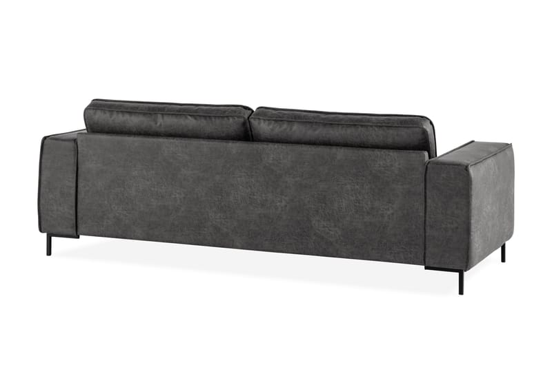 Akron 2,5-seter Sofa Bonded Lær - Mørkegrå - Møbler - Sofaer - Skinnsofaer
