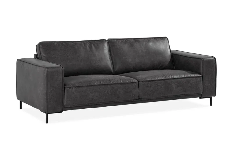 Akron 2,5-seter Sofa Bonded Lær - Mørkegrå - Møbler - Sofaer - Skinnsofaer
