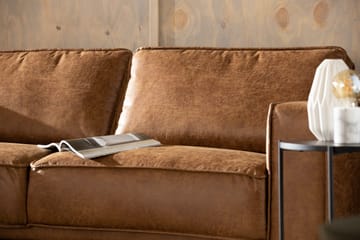 Akron 2,5-seter Sofa med Sjeselong Venstre Bonded Lær - Brun - Møbler - Sofaer - Skinnsofaer