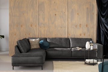 Akron 2,5-seter Sofa med Sjeselong Venstre Bonded Lær - Mørkegrå - Møbler - Sofaer - Skinnsofaer