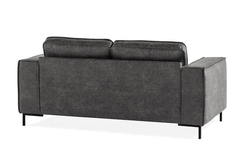 Akron 2-seter Sofa Bonded Lær - Mørkegrå - Møbler - Sofaer - Skinnsofaer