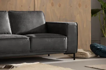 Akron 2-seter Sofa Bonded Lær - Mørkegrå - Møbler - Sofaer - Skinnsofaer