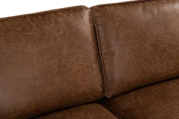 Akron 2-seter Sofa med Divan Høyre Bonded Lær - Brun - Møbler - Sofaer - Skinnsofaer