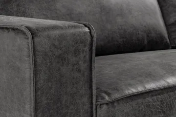 Akron 3-seter Sofa Bonded Lær - Mørkegrå - Møbler - Sofaer - Skinnsofaer