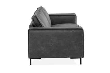 Akron 3-seter Sofa Bonded Lær - Mørkegrå - Møbler - Sofaer - Skinnsofaer