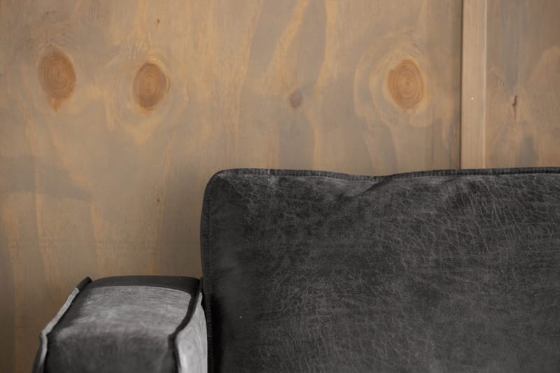 Akron 3-seter Sofa Bonded Lær - Mørkegrå - Møbler - Sofaer - Skinnsofaer