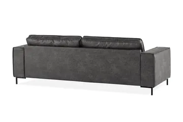 Akron 3-seter Sofa Bonded Lær - Mørkegrå - Møbler - Sofaer - Skinnsofaer