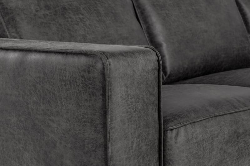 Akron Hjørnesofa Bonded Lær - Mørkegrå - Møbler - Sofaer - Skinnsofaer