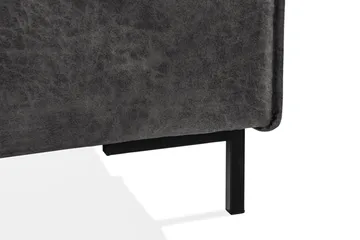 Akron Hjørnesofa Bonded Lær - Mørkegrå - Møbler - Sofaer - Skinnsofaer