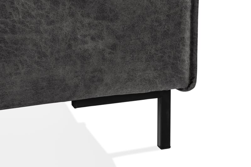 Akron Hjørnesofa Bonded Lær - Mørkegrå - Møbler - Sofaer - Skinnsofaer