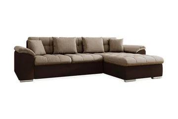 Camior Divansovesofa 4-seter HøyreKunstlær - Brun/Beige - Møbler - Sofaer - Skinnsofaer