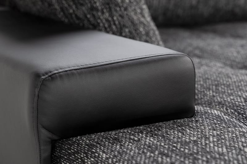 Cillo U-sovesofa Vendbar Kunstlær - Svart/Mørkegrå - Møbler - Sofaer - Skinnsofaer