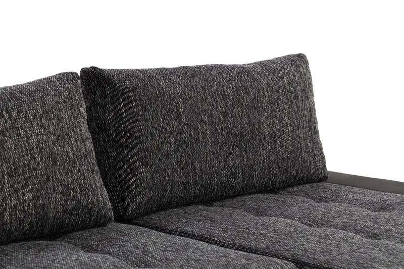 Cillo U-sovesofa Vendbar Kunstlær - Svart/Mørkegrå - Møbler - Sofaer - Skinnsofaer