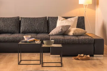 Cillo U-sovesofa Vendbar Kunstlær - Svart/Mørkegrå - Møbler - Sofaer - Skinnsofaer