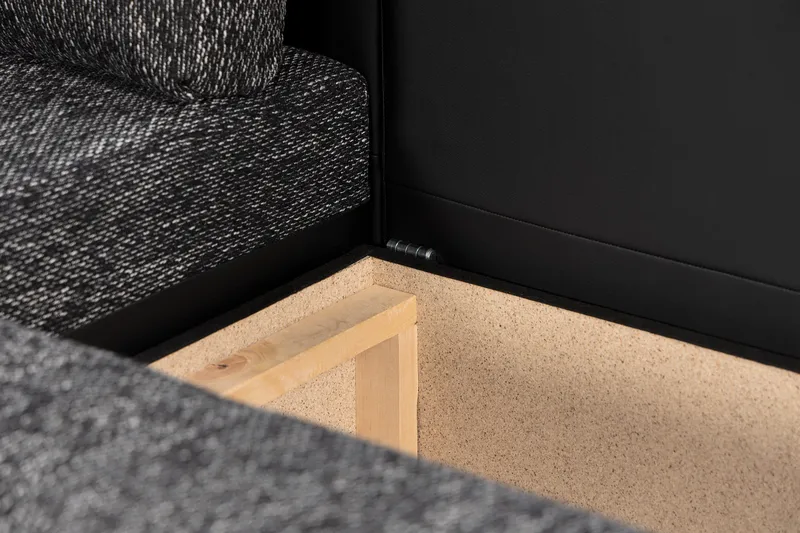 Cillo U-sovesofa Vendbar Kunstlær - Svart/Mørkegrå - Møbler - Sofaer - Skinnsofaer