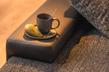 Cillo U-sovesofa Vendbar Kunstlær - Svart/Mørkegrå - Møbler - Sofaer - Skinnsofaer