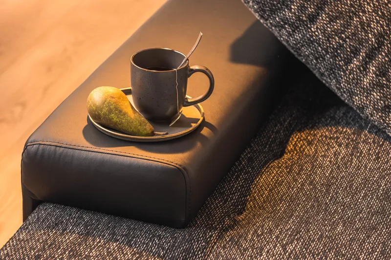 Cillo U-sovesofa Vendbar Kunstlær - Svart/Mørkegrå - Møbler - Sofaer - Skinnsofaer