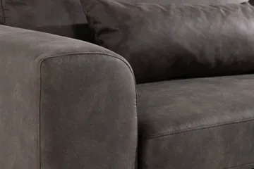 Copenhagen 4-seters Høyrevendt L-formet Sjeselongsofa i Kunstlær - Mørk grå - Møbler - Sofaer - Skinnsofaer