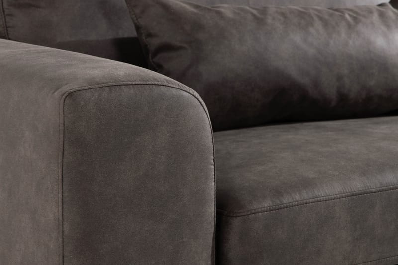 Copenhagen 4-seters Høyrevendt L-formet Sjeselongsofa i Kunstlær - Mørk grå - Møbler - Sofaer - Skinnsofaer