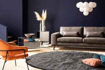 Copenhagen 4-seters Høyrevendt L-formet Sjeselongsofa i Kunstlær - Mørk grå - Møbler - Sofaer - Skinnsofaer