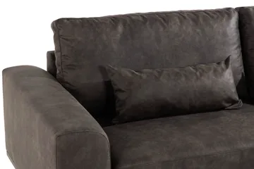 Copenhagen 4-seters Høyrevendt L-formet Sjeselongsofa i Kunstlær - Mørk grå - Møbler - Sofaer - Skinnsofaer