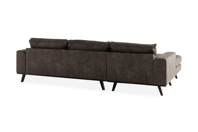 Copenhagen 4-seters Venstrevendt L-formet Divansofa i Kunstlær - Mørk grå - Møbler - Sofaer - Skinnsofaer