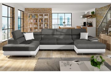 Cotere Hjørnesofa Venstre - Grå/Hvit - Møbler - Sofaer - Skinnsofaer