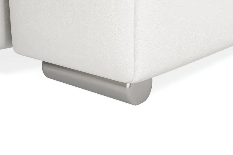 Dynir Hjørnesovesofa Divan med Oppbevaring Høyre - Hvit/Lysegrå - Møbler - Sofaer - Skinnsofaer