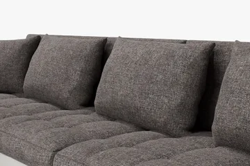 Dynir Hjørnesovesofa Divan med Oppbevaring Venstre - Lysegrå/Hvit - Møbler - Sofaer - Skinnsofaer