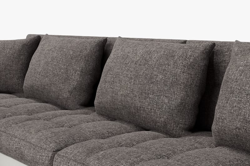 Dynir Hjørnesovesofa Divan med Oppbevaring Venstre - Lysegrå/Hvit - Møbler - Sofaer - Skinnsofaer