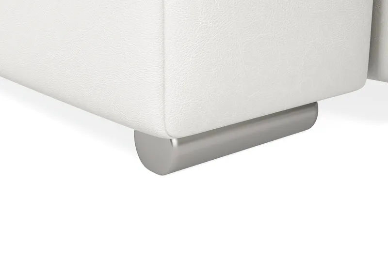 Dynir Hjørnesovesofa Divan med Oppbevaring Venstre - Lysegrå/Hvit - Møbler - Sofaer - Skinnsofaer