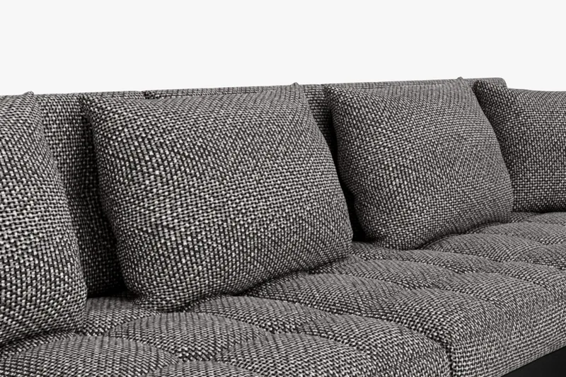 Dynir Stor Hjørnesovesofa Divan med Oppbevaring Høyre 350 cm - Svart / Grå - Møbler - Sofaer - Skinnsofaer