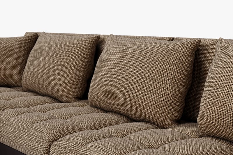Dynir Stor Hjørnesovesofa Divan med Oppbevaring Venstre 350 cm bred - Beige / Brun - Møbler - Sofaer - Skinnsofaer