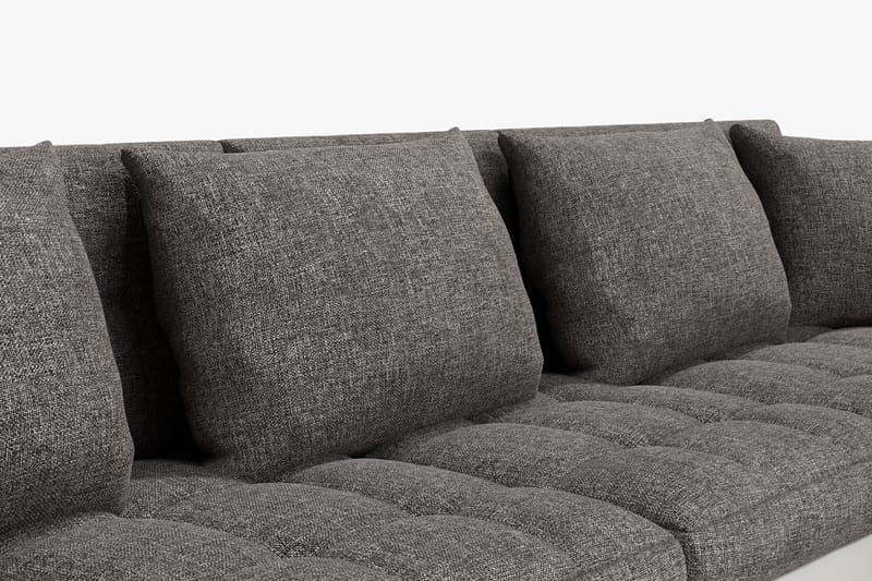 Hjørnesovesofa Jakarta Divan med Oppbevaring Høyre - Hvit/Lysgrå - Møbler - Sofaer - Skinnsofaer