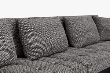 Hjørnesovesofa Jakarta Divan med Oppbevaring Høyre - Svart/Grå - Møbler - Sofaer - Skinnsofaer