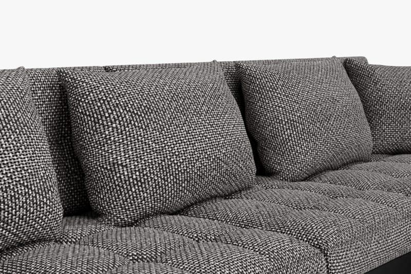 Hjørnesovesofa Jakarta Divan med Oppbevaring Høyre - Svart/Grå - Møbler - Sofaer - Skinnsofaer