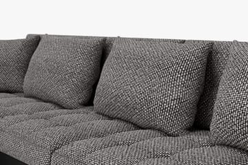 Hjørnesovesofa Jakarta Divan med Oppbevaring Venstre - Grå/Svart - Møbler - Sofaer - Skinnsofaer