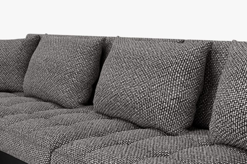 Hjørnesovesofa Jakarta Divan med Oppbevaring Venstre - Grå/Svart - Møbler - Sofaer - Skinnsofaer