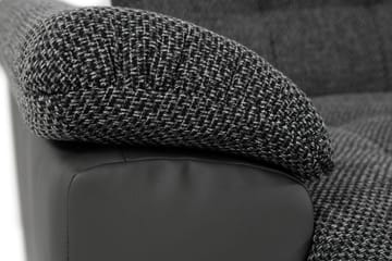 Hjørnesovesofa Jakarta Divan med Oppbevaring Venstre - Grå/Svart - Møbler - Sofaer - Skinnsofaer