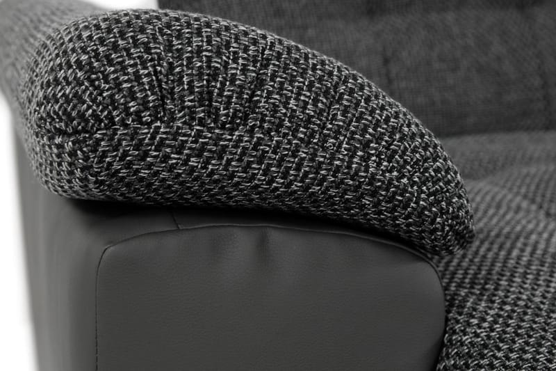 Hjørnesovesofa Jakarta Divan med Oppbevaring Venstre - Grå/Svart - Møbler - Sofaer - Skinnsofaer