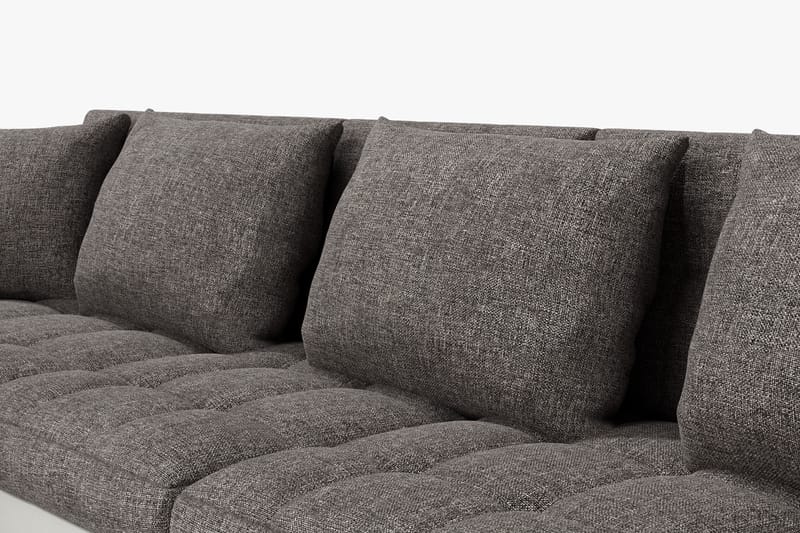 Hjørnesovesofa Jakarta Divan med Oppbevaring Venstre - Lysgrå/Hvit - Møbler - Sofaer - Skinnsofaer