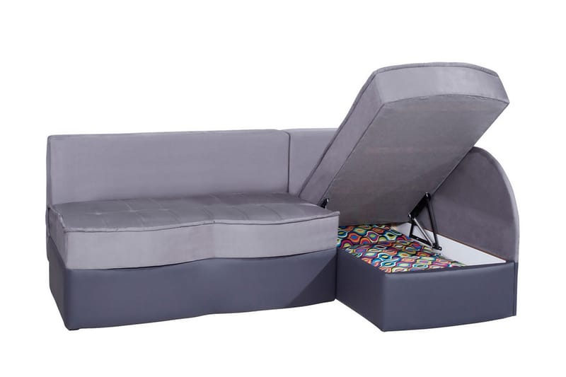 Hjørnesovesofa Lido 202x145x86 cm - Fløyelssofaer - Skinnsofaer