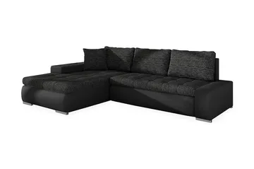 Irja Divansovesofa 4-seter Vendbar - Svart - Møbler - Sofaer - Skinnsofaer