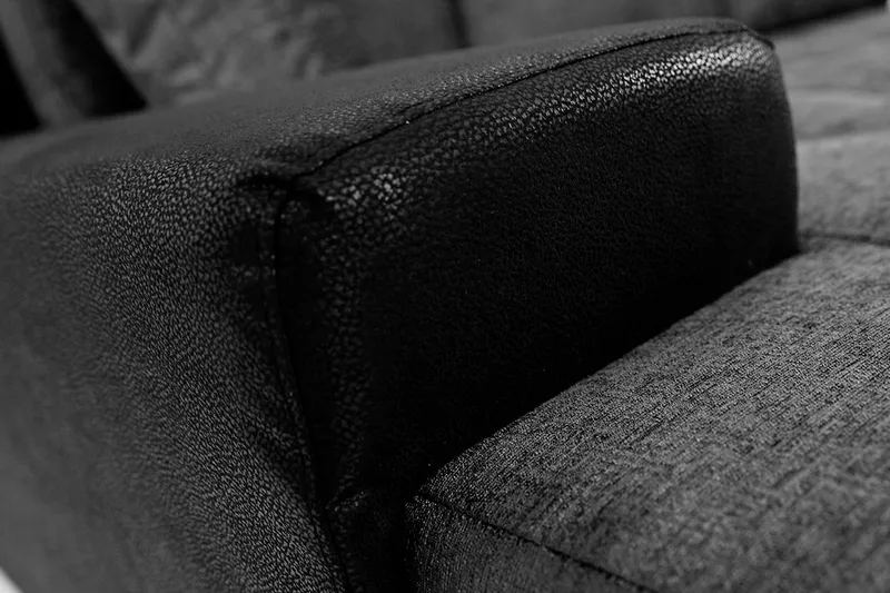 Irja Divansovesofa 4-seter Vendbar - Svart - Møbler - Sofaer - Skinnsofaer